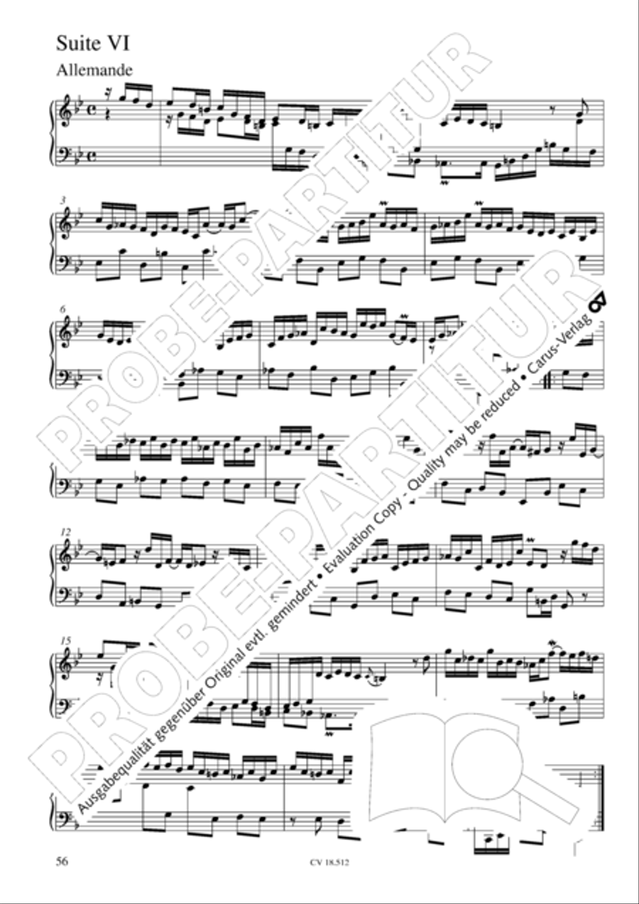 Six Suites Harpsichord scores gallery preview page 57