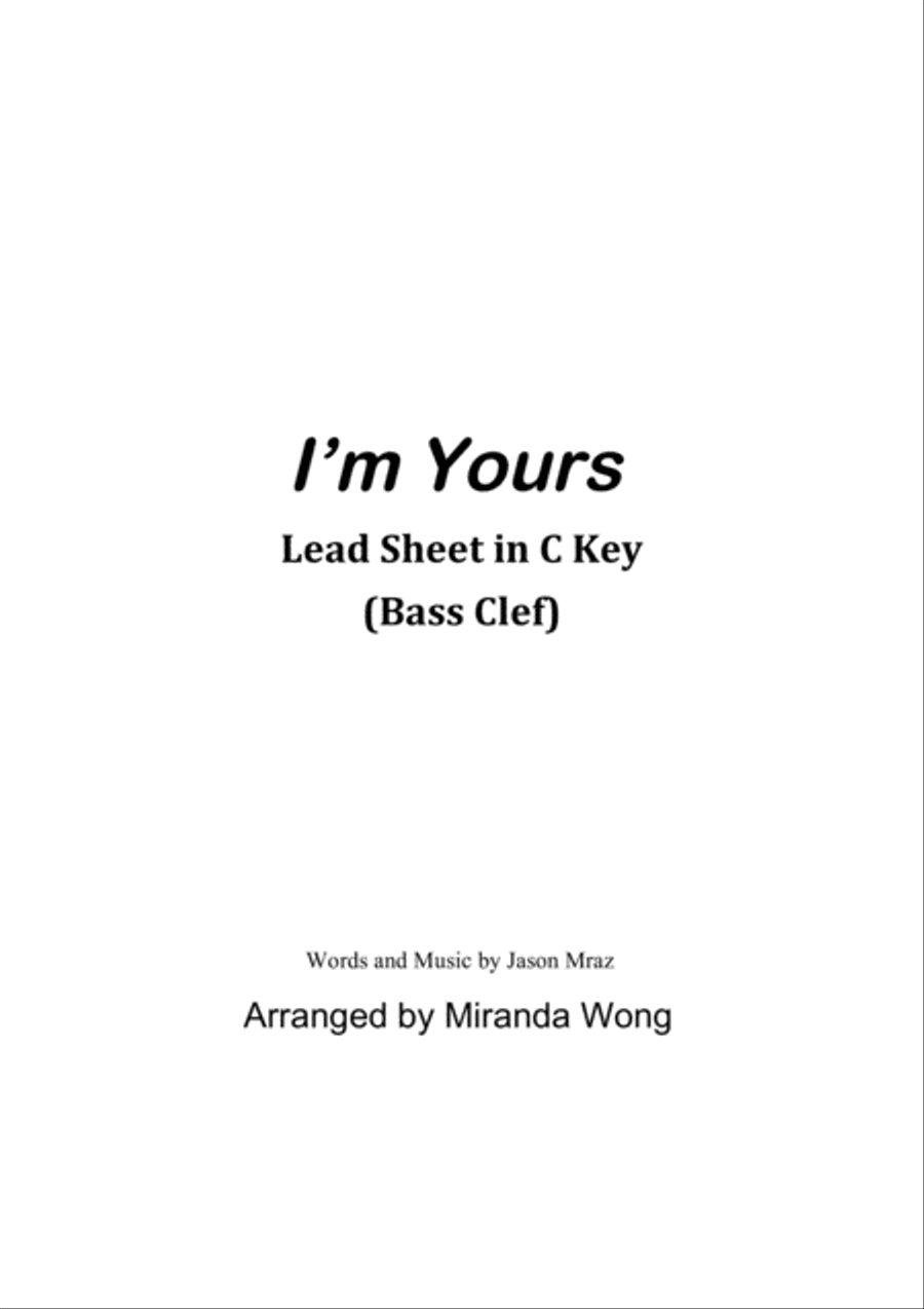 I'm Yours I'm Yours Small Ensemble scores gallery preview page 1