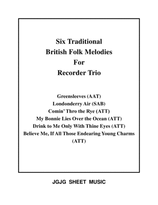 Book cover for Six Traditional British Songs for Recorder Trio