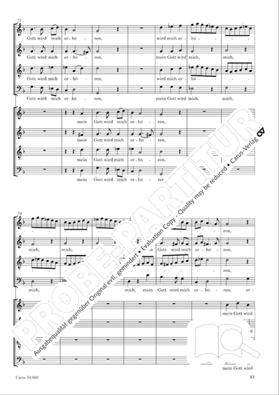 J.L. Bach: The complete motets Choir scores gallery preview page 88