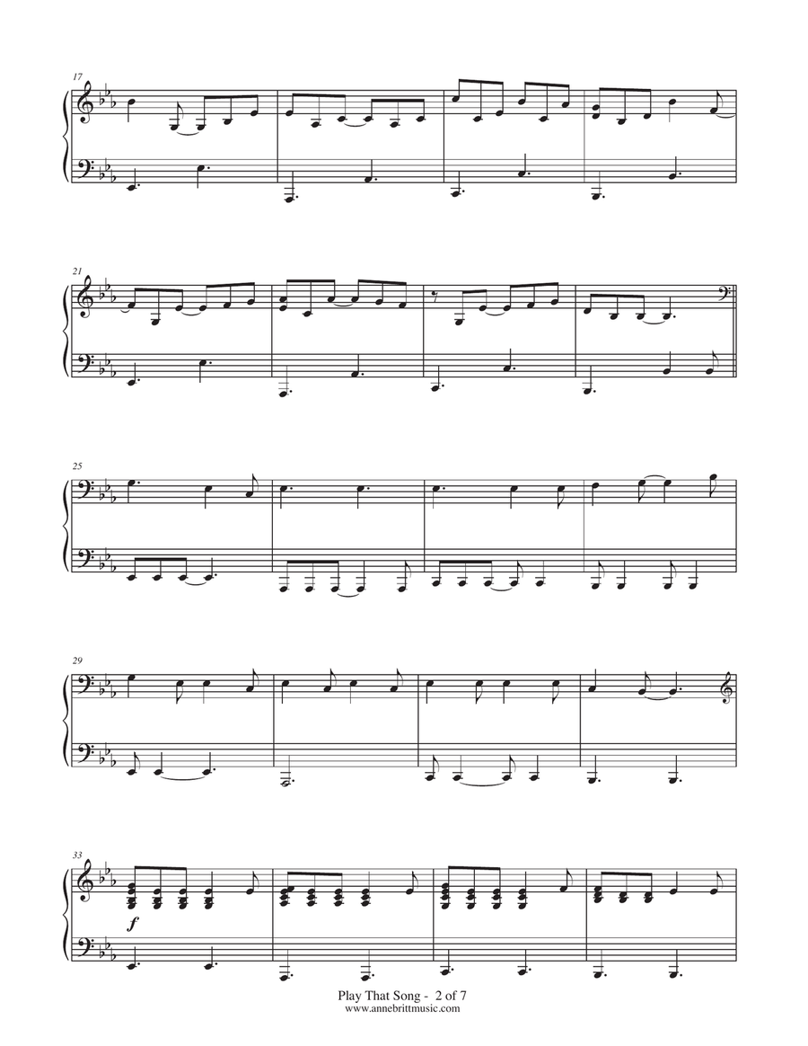 Play That Song Piano Solo scores gallery preview page 2