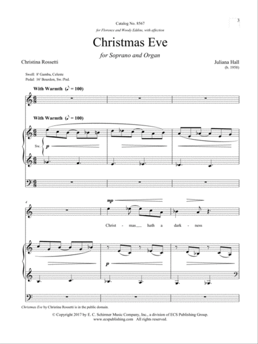 Christmas Eve Christmas Eve Soprano Voice scores gallery preview page 3