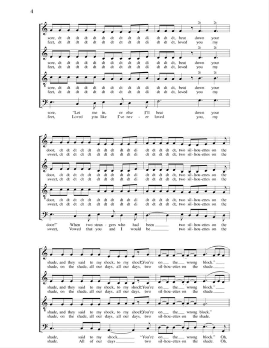 Silhouettes 4-Part scores gallery preview page 4