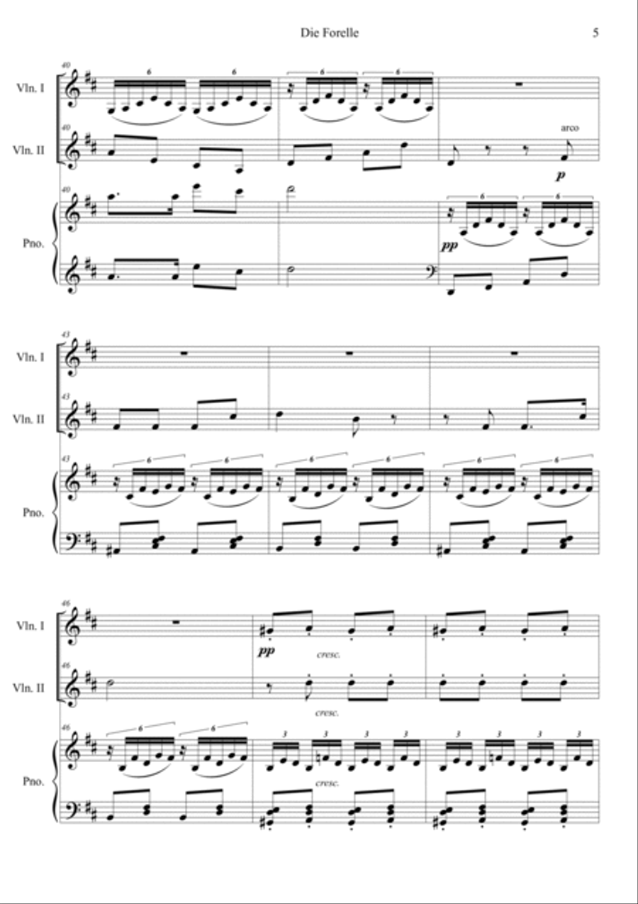 Die Forelle (The Trout) Die Forelle (The Trout) Piano Trio scores gallery preview page 5
