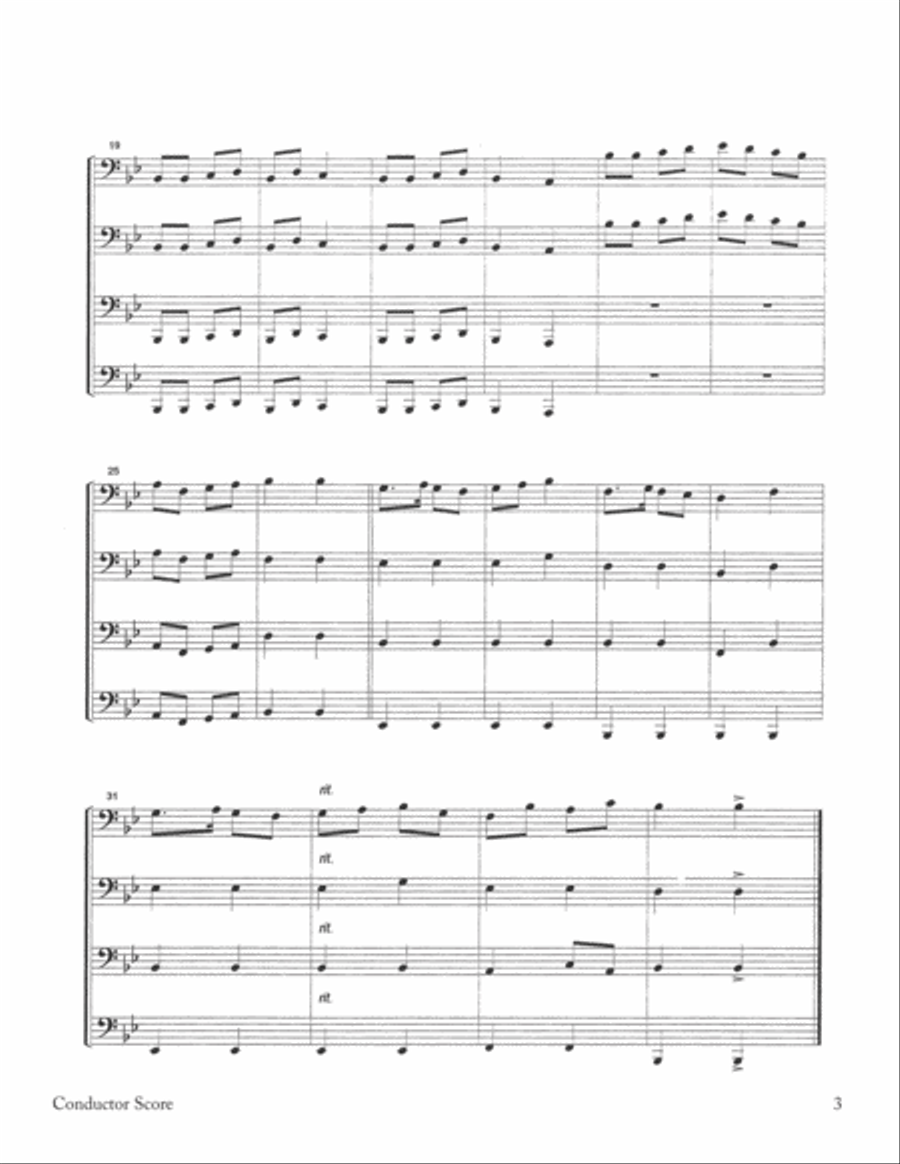 Two Patriotic Song for Tuba Quartet Tuba Quartet scores gallery preview page 3