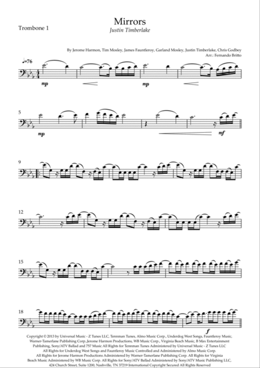 Mirrors Brass Ensemble scores gallery preview page 4