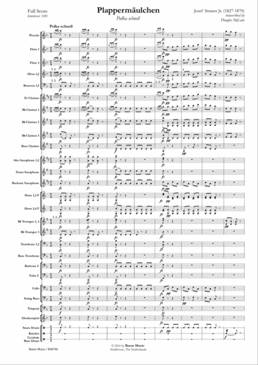 Plappermäulchen Concert Band scores gallery preview page 2