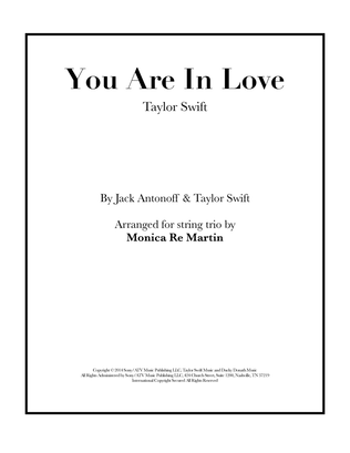 Book cover for You Are In Love