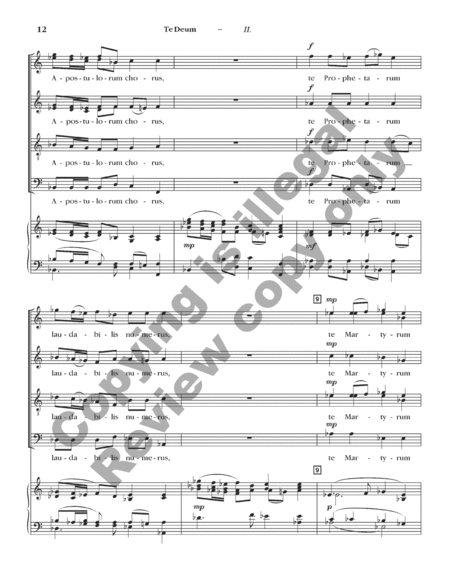 Te Deum (Choral Score)