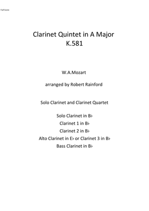Book cover for Clarinet Quintet in A major K581