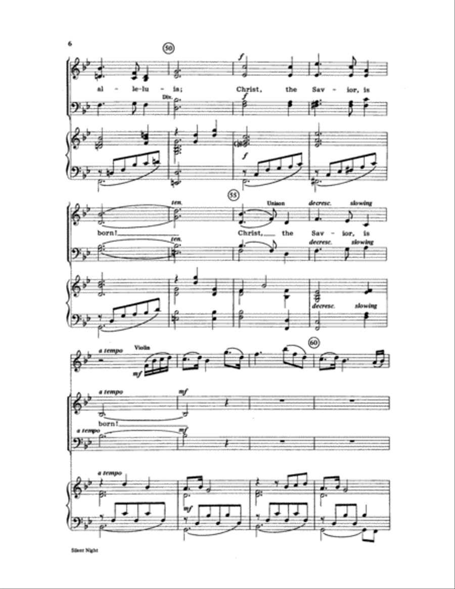 Silent Night Choir scores gallery preview page 6