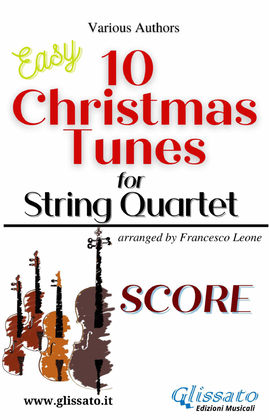Book cover for 10 easy Christmas Tunes for String Quartet (score)