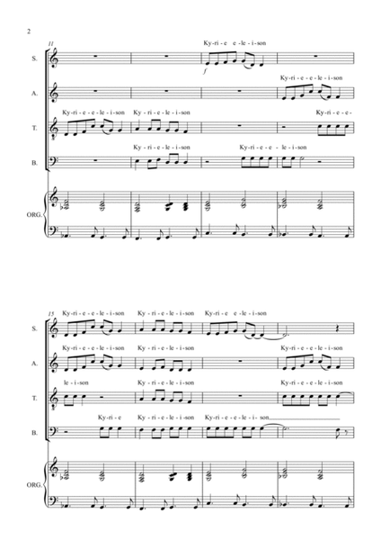 Kyrie Eleison for Choir (SATB) and Keyboard image number null
