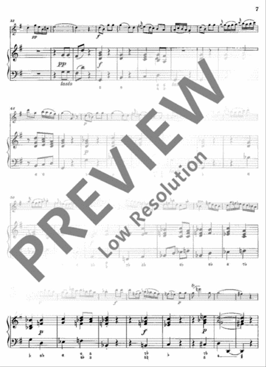 Hamburger Sonata G Major Flute scores gallery preview page 8