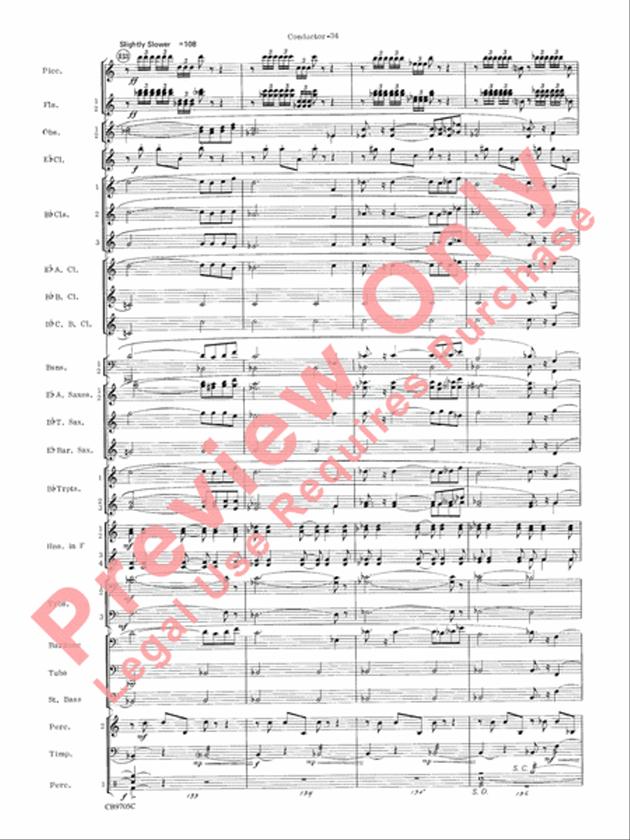 The Empire Strikes Back (Finale) Concert Band scores gallery preview page 37
