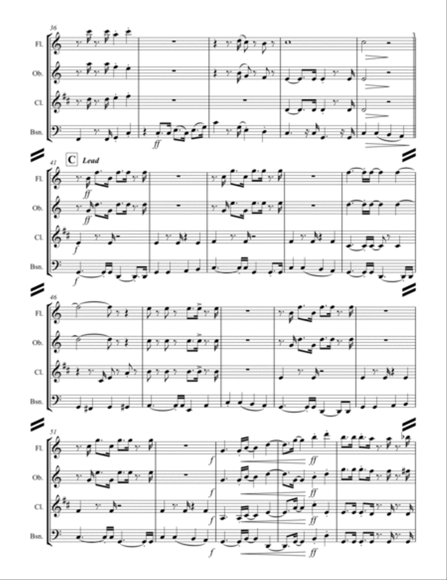 The Mexican Shuffle The Mexican Shuffle Woodwind Quartet scores gallery preview page 4