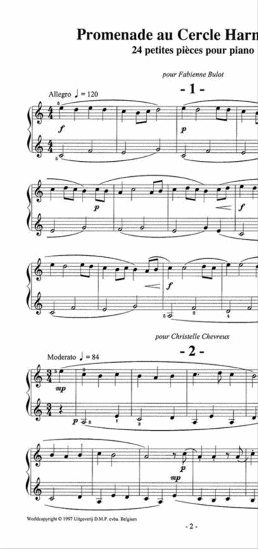 Promenade Aux Cercle Harmonique Piano Solo scores gallery preview page 2