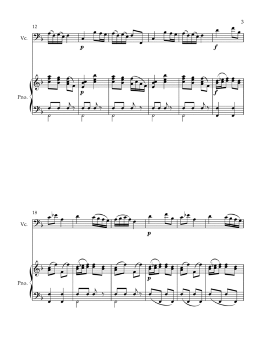 Tambourin Piano scores gallery preview page 3