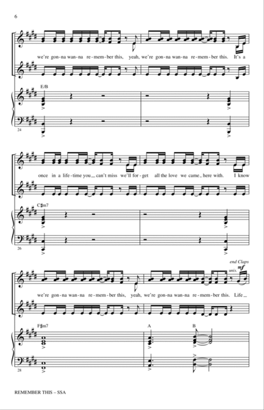 Remember This (arr. Roger Emerson) SSA scores gallery preview page 5