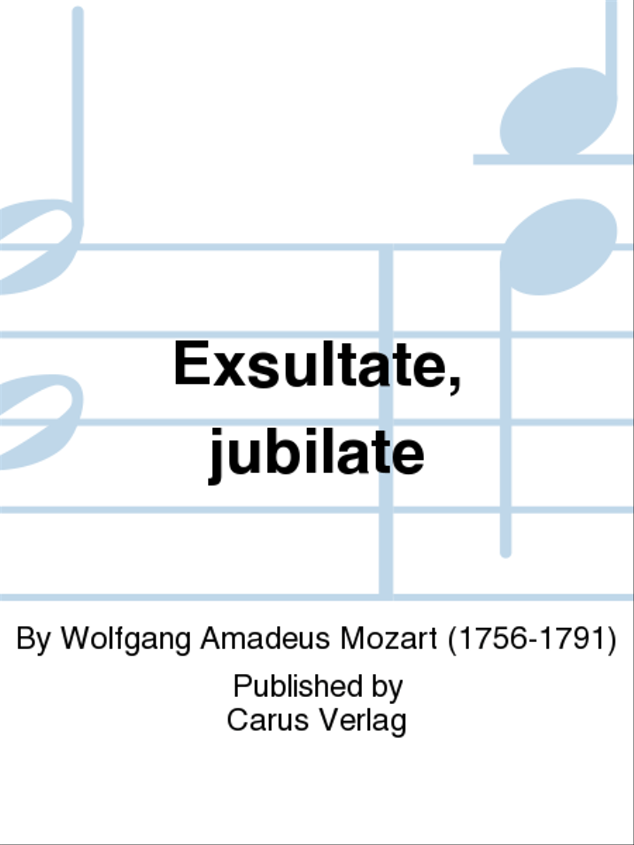 Exsultate, jubilate by Wolfgang Amadeus Mozart Bassoon - Sheet Music