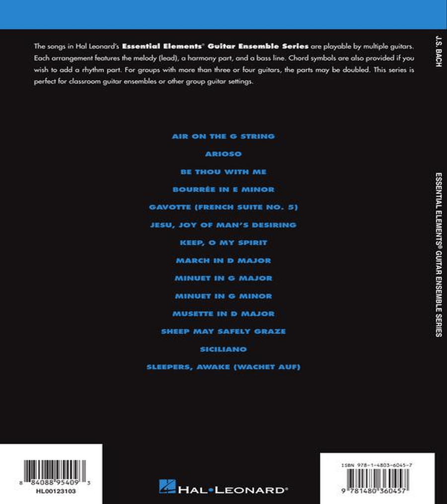 J.S. Bach – 15 Pieces Arranged for Three or More Guitarists Guitar Ensemble scores gallery preview page 7