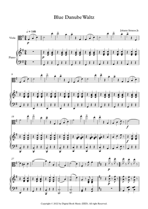 Blue Danube Waltz - Johann Strauss Jr. (Viola + Piano)