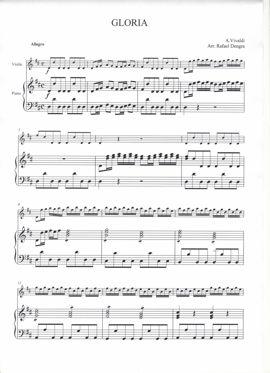 Gloria - Violin & Piano