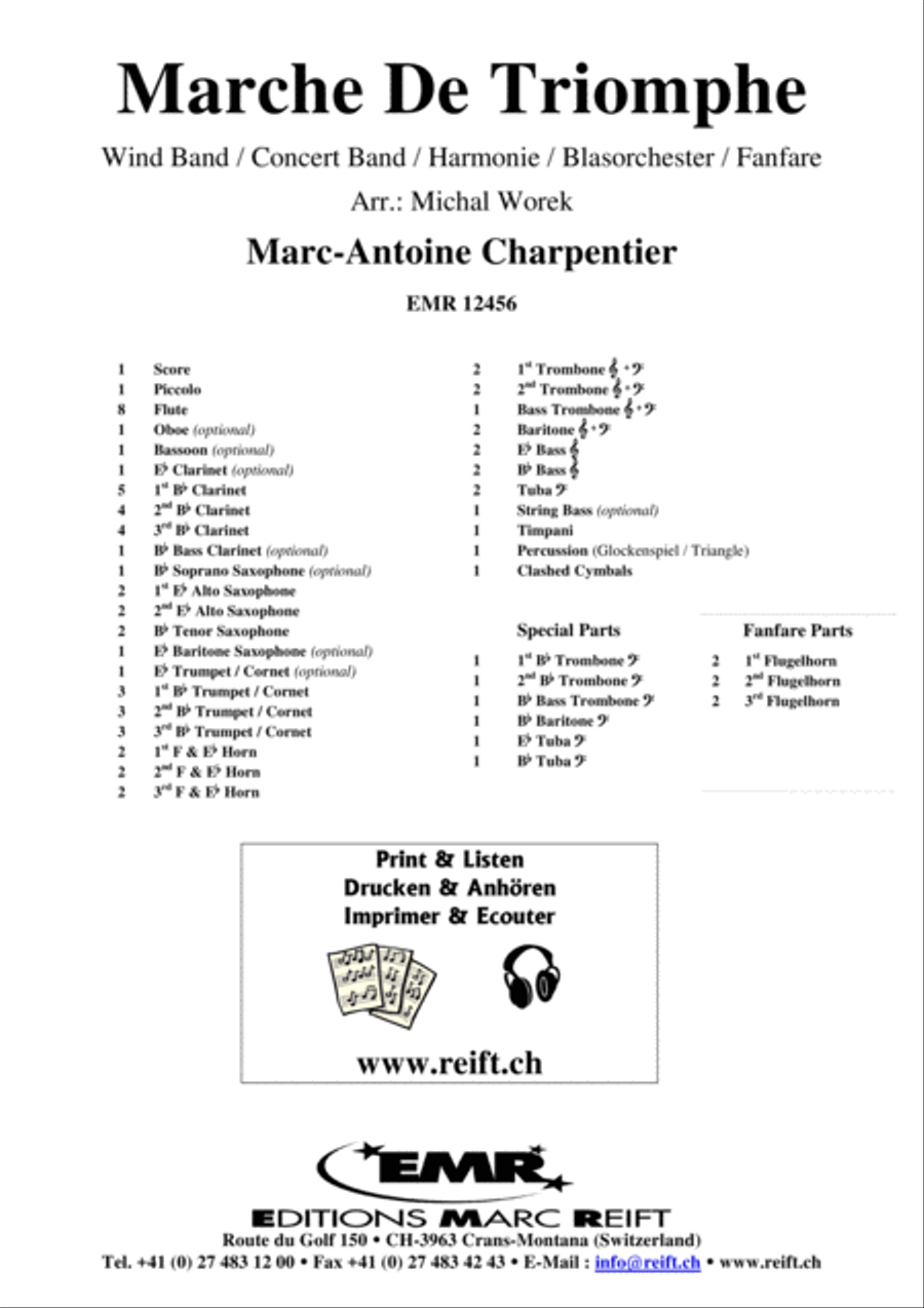 Marche De Triomphe Concert Band scores gallery preview page 2
