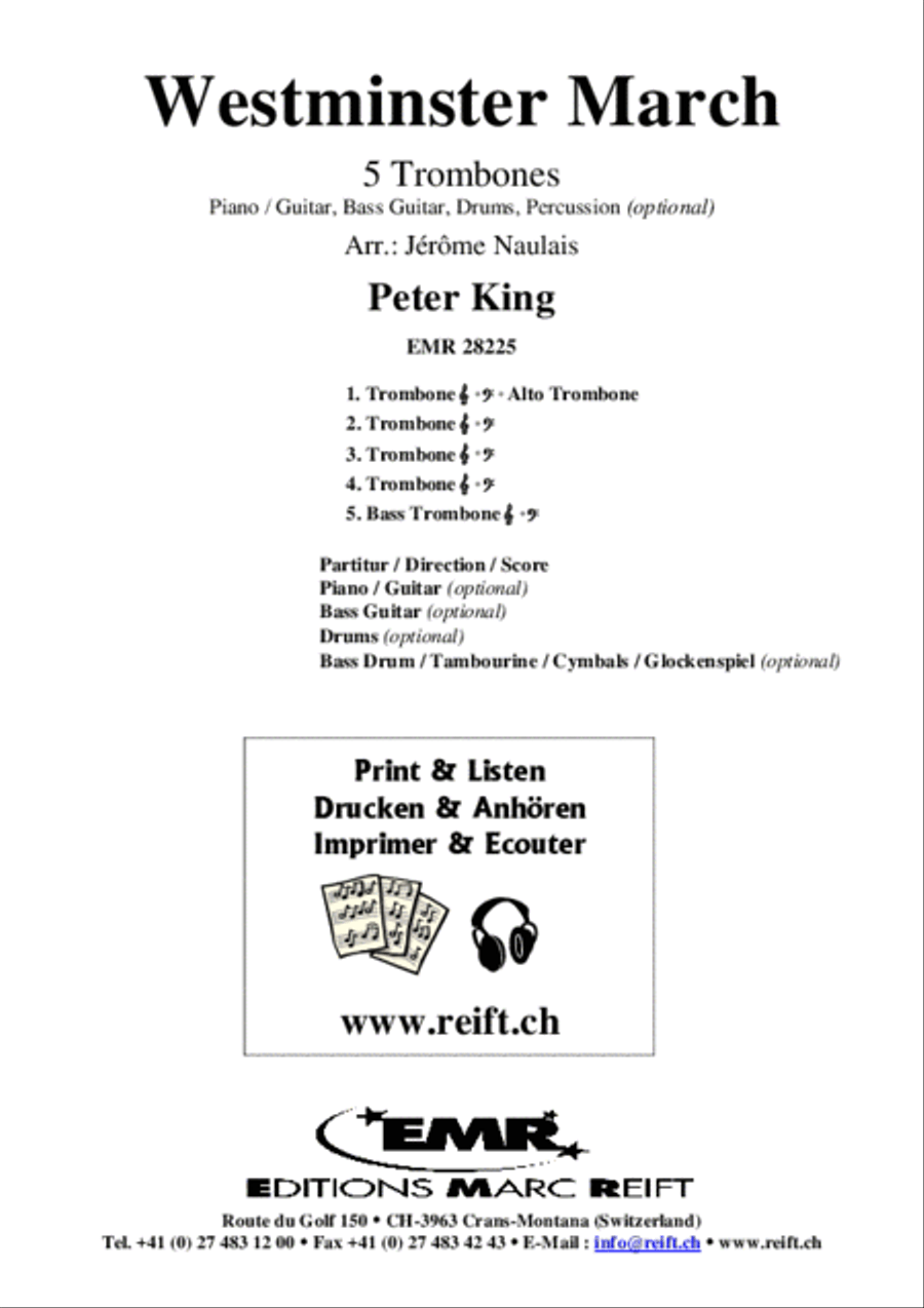 Westminster March Trombone scores gallery preview page 2