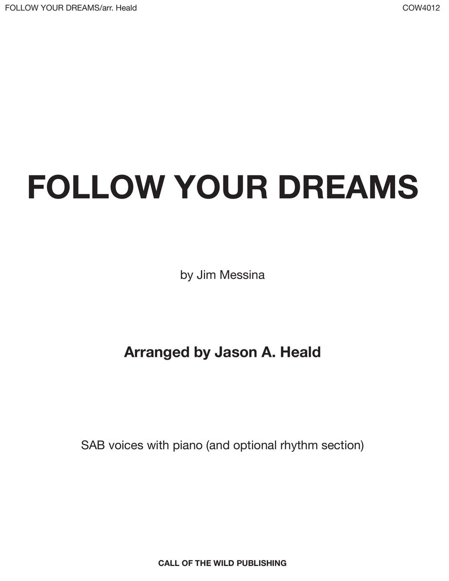 Follow Your Dreams 3-Part scores gallery preview page 1