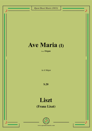 Liszt-Ave Maria I,S.20,in A Major