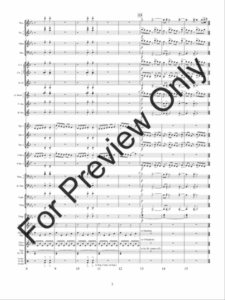 Christmas On The Town Square (Score) Concert Band scores gallery preview page 5