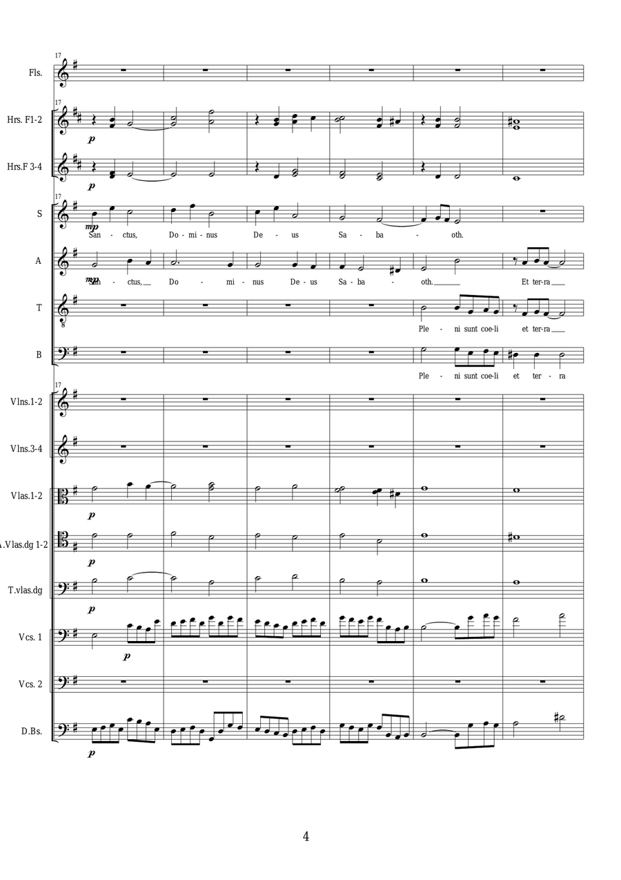 Sanctus_Benedictus - (Communio) Sequences no.10 of the Missa Requiem CS044 4-Part scores gallery preview page 4