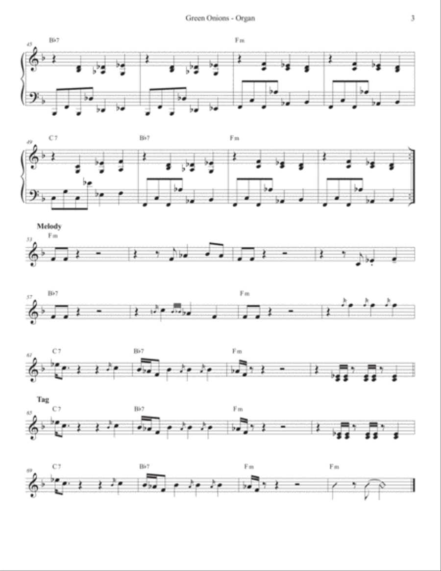 Green Onions Small Ensemble scores gallery preview page 4