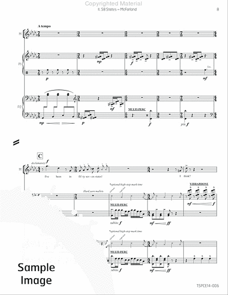 5 Songs in the Age of Stupidity Percussion Ensemble scores gallery preview page 14