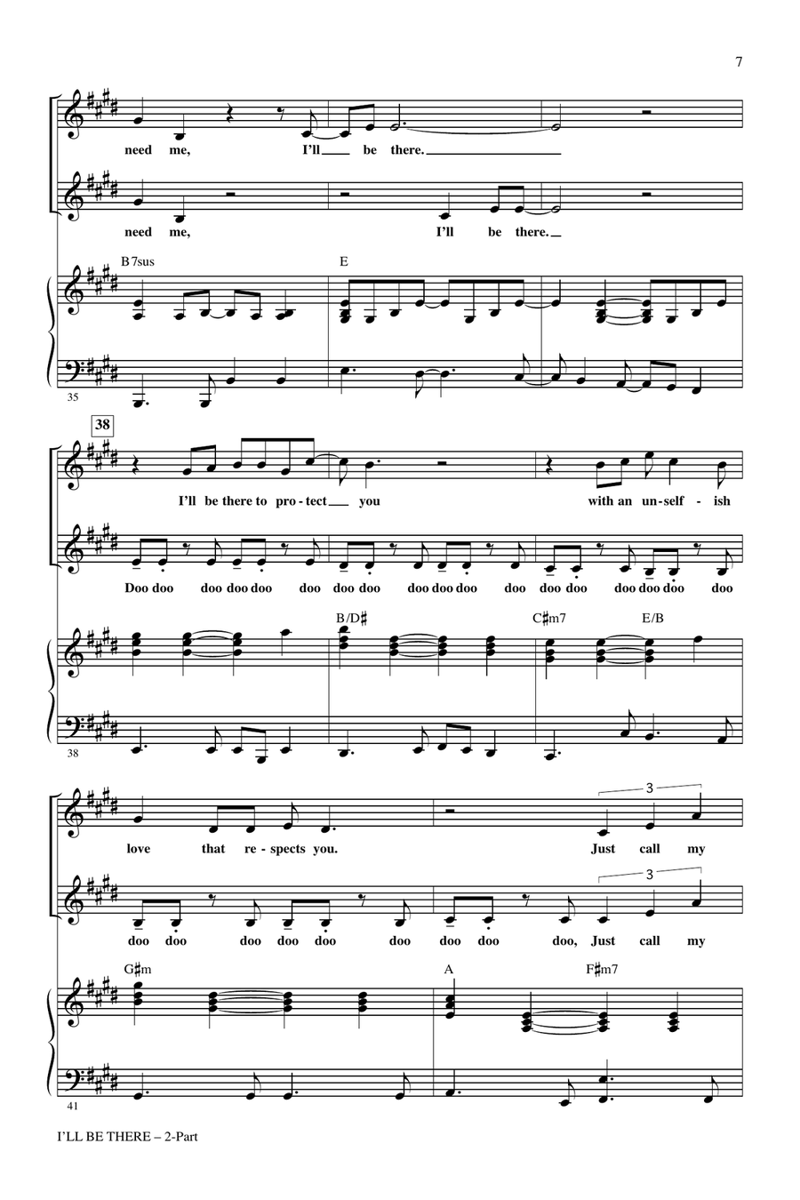 I'll Be There (arr. Audrey Snyder) 2-Part scores gallery preview page 5