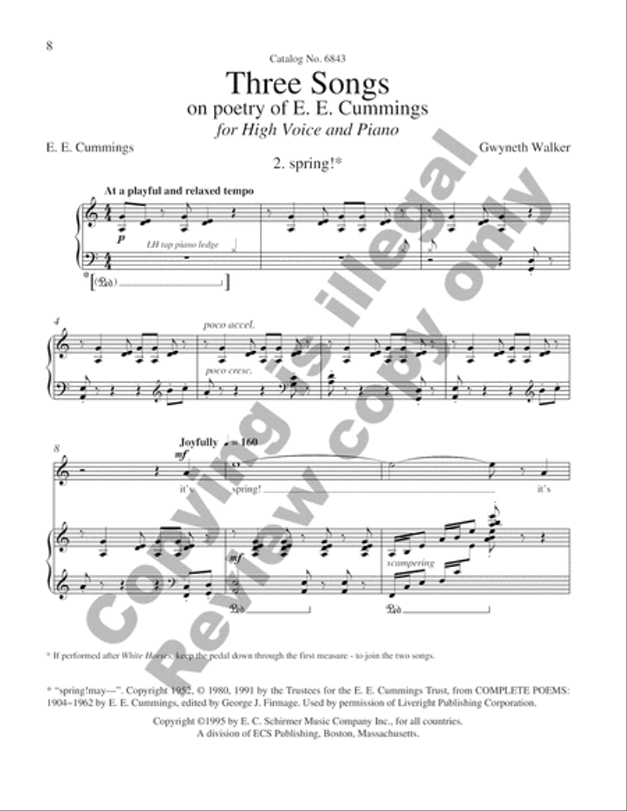 Three Songs High Voice scores gallery preview page 11