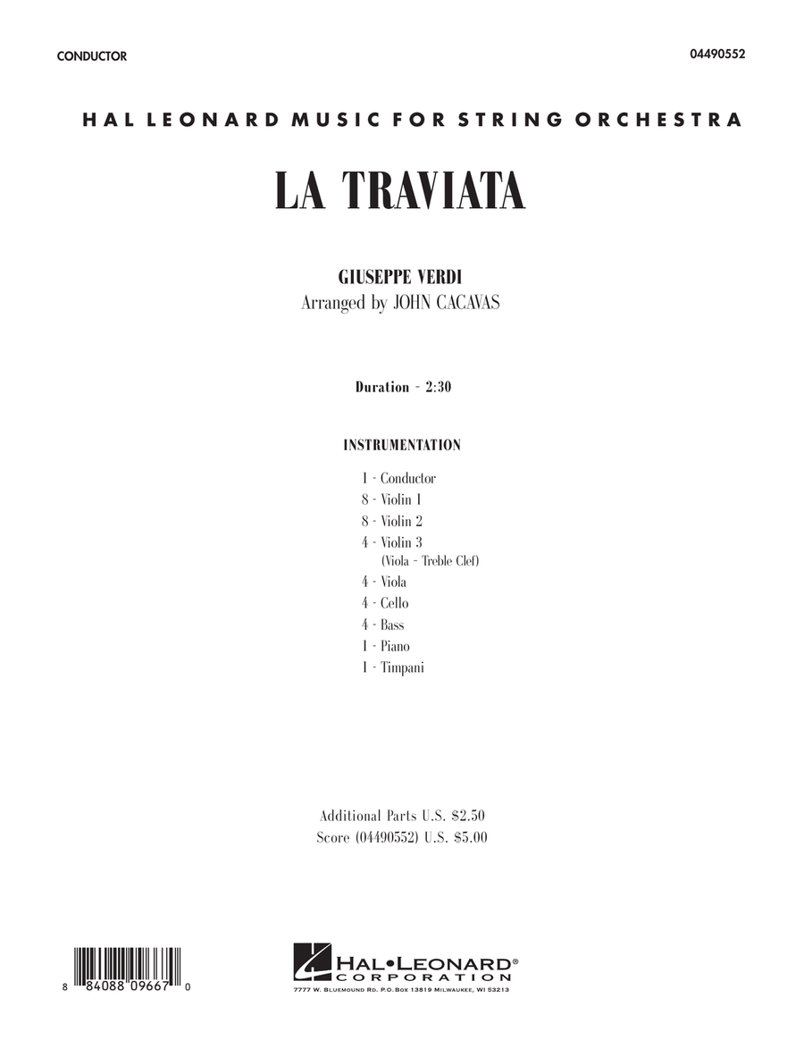La Traviata - medley String Orchestra scores gallery preview page 1