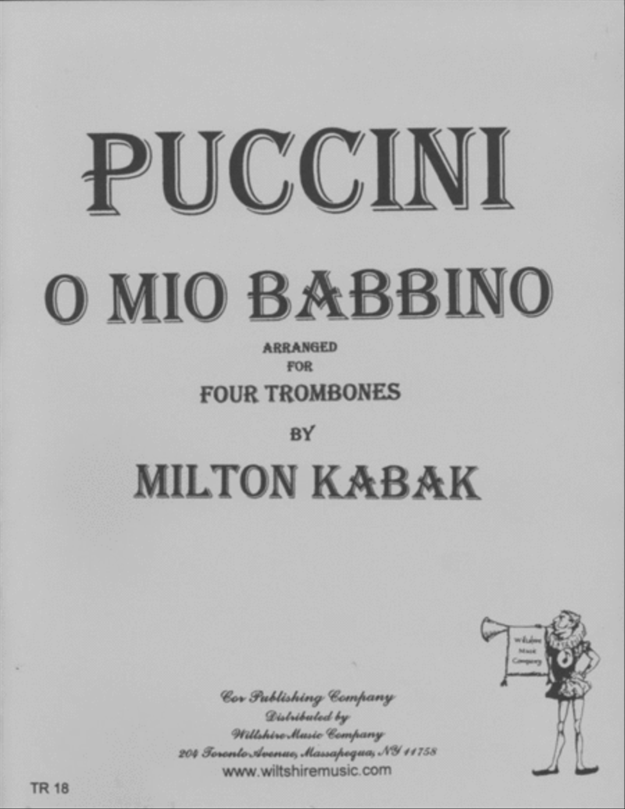 O Mio Bambino Trombone Quartet scores gallery preview page 1