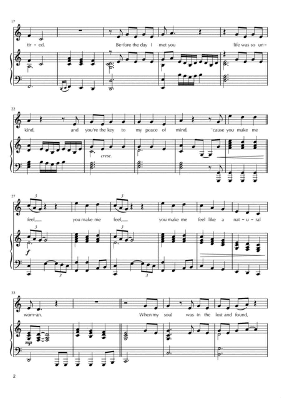 (you Make Me Feel Like) A Natural Woman Voice scores gallery preview page 2