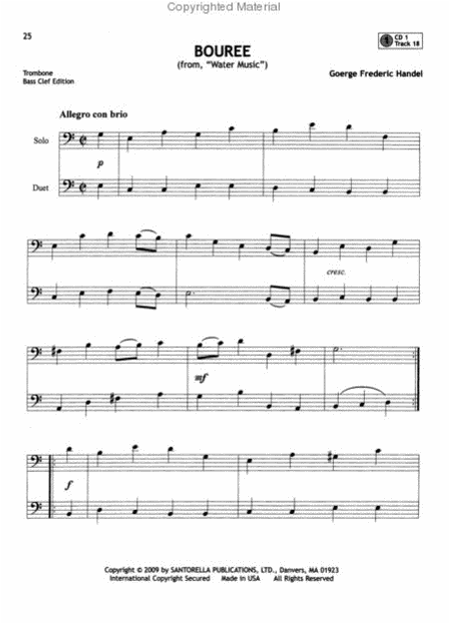101 Popular Songs for Trombone * Solos and Duets * with 3 CDs Trombone Duet scores gallery preview page 4