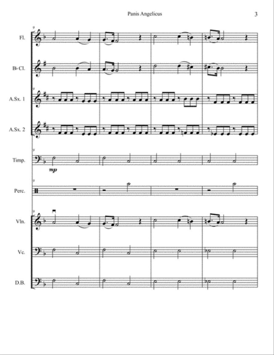 Panis Angelicus Panis Angelicus Large Ensemble scores gallery preview page 3