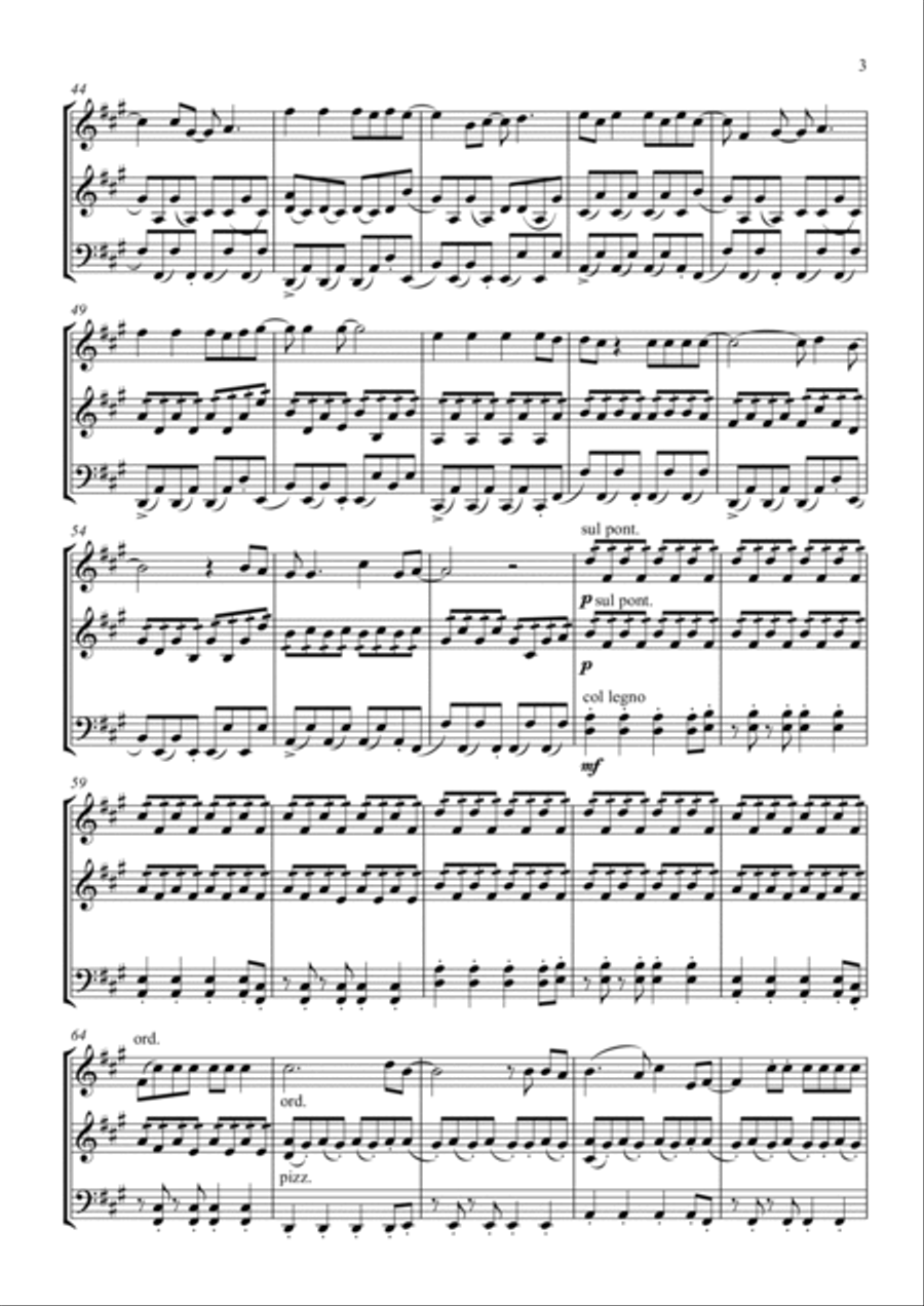 Viva La Vida String Trio scores gallery preview page 3