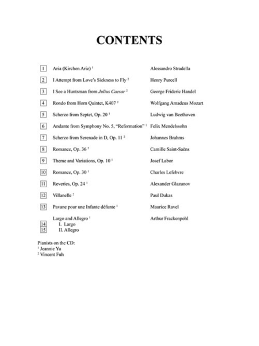 Solos for the Horn Player Piano Accompaniment scores gallery preview page 3
