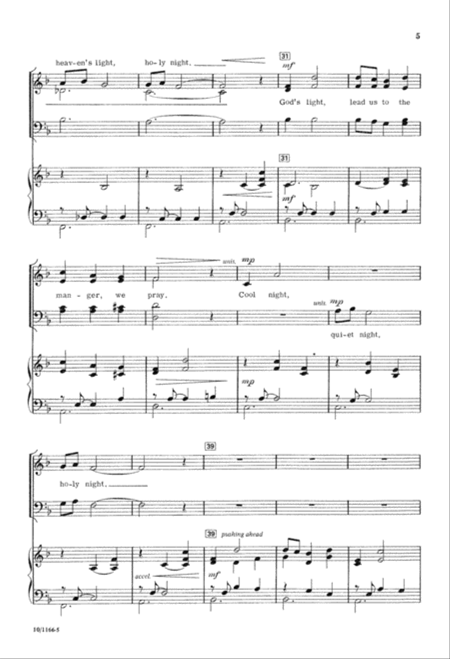 Cool Night, Quiet Night 4-Part scores gallery preview page 6