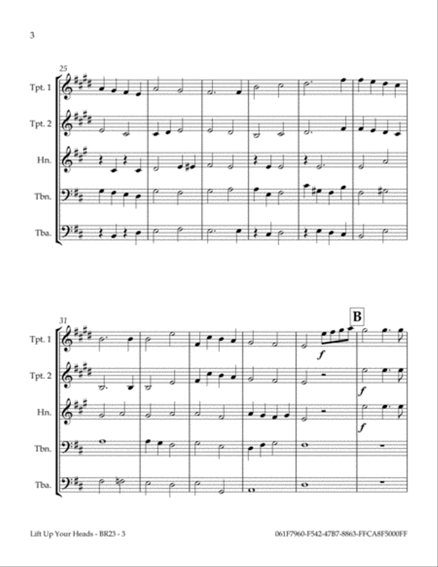 Lift Up Your Heads Lift Up Your Heads Brass Ensemble scores gallery preview page 6