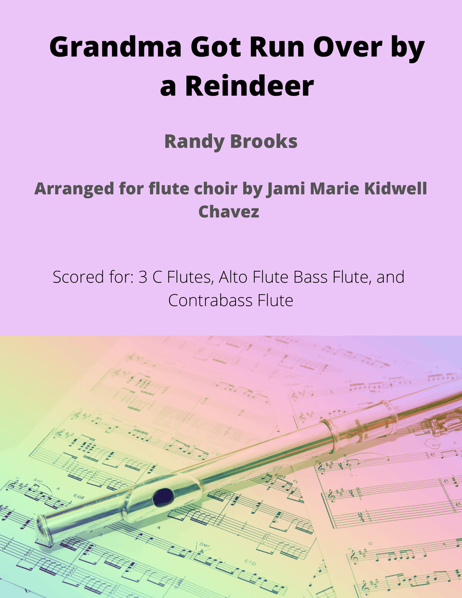 Grandma Got Run Over By A Reindeer Flute Choir scores gallery preview page 1
