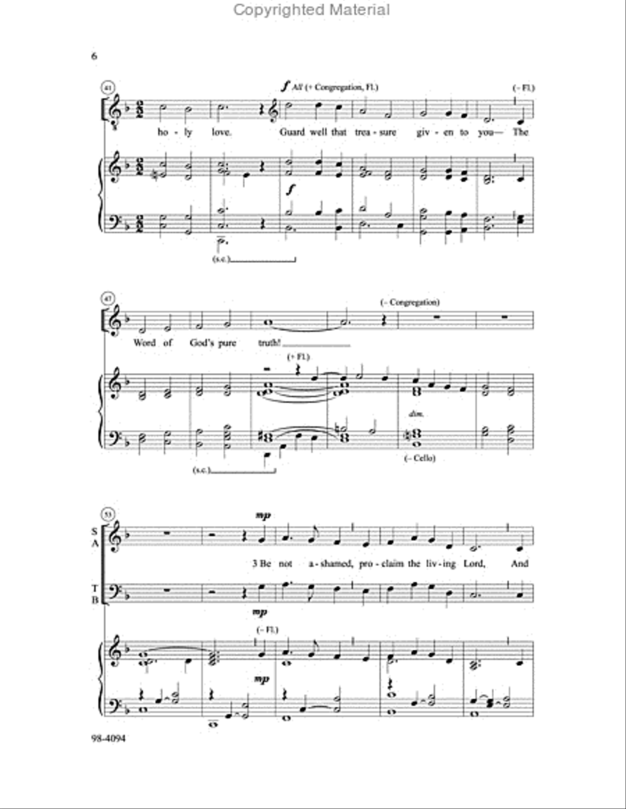 Continue in the Things That You Have Learned 4-Part scores gallery preview page 5