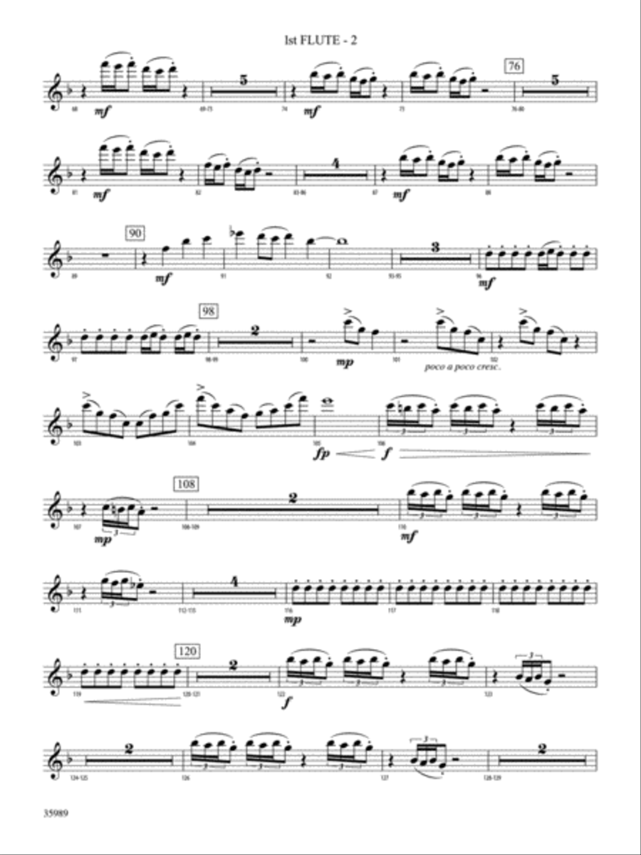 Wild Blue Yonder: Flute Full Orchestra scores gallery preview page 2