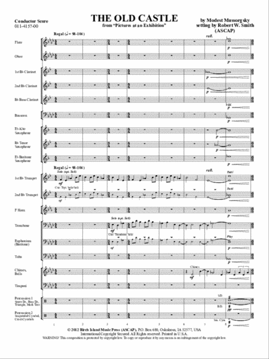 The Old Castle Concert Band scores gallery preview page 2